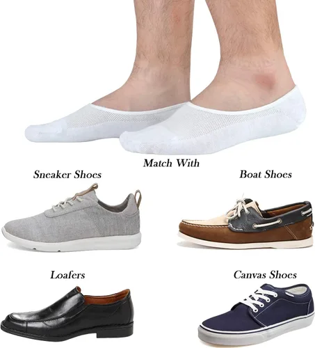 Miniatura 5 de Jormatt - Calcetines de algodón de corte bajo para hombre, con agarres antideslizantes, para hombre