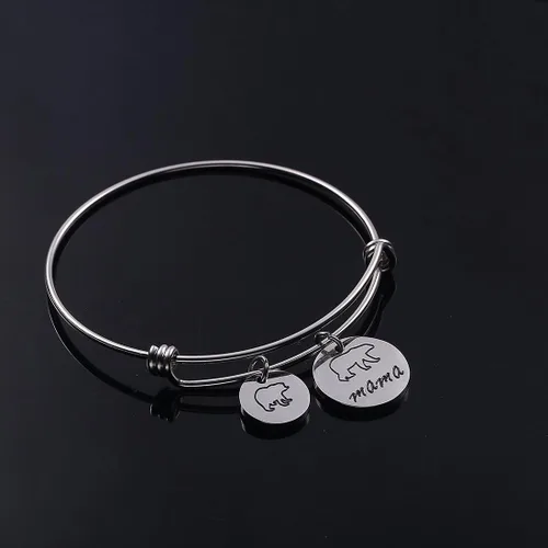 Miniatura 5 de Pulsera de oso de mamá con brazalete ajustable de 1, 2, 3 cachorros, regalo para mamá