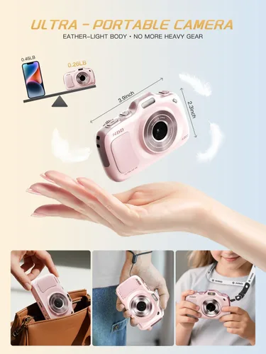 Miniatura 6 de NBD Cámaras digitales de 64 MP para fotografía, cámara de punto y disparo 4K, cámaras de viaje compactas con zoom 16X, cámara