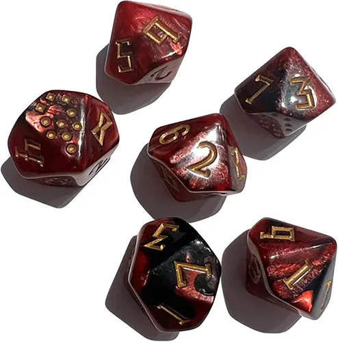 Miniatura 2 de Impressions Kult: Divinity Lost: Juego de dados (edición Inferno) - Juego de dados de 6 piezas