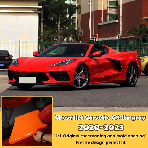 Miniatura 6 de CHEAYAR Funda para Reposabrazos de Interior de Coche, Caja de Consola Central Compatible con Chevrolet Corvette C8 2020-2023, Cubierta de Protección