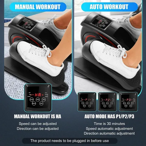Miniatura 4 de ANCHEER Máquina elíptica para debajo del escritorio, ejercitador de pedal silencioso para personas mayores, oficina y hogar, equipo de entrenamiento