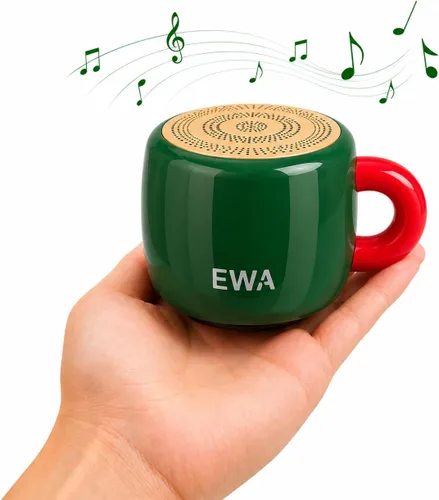 EWA Altavoz Bluetooth, mini altavoz Bluetooth portátil con diseño creativo en forma de taza, IP67 impermeable, sonido fuerte y claro, regalo ideal