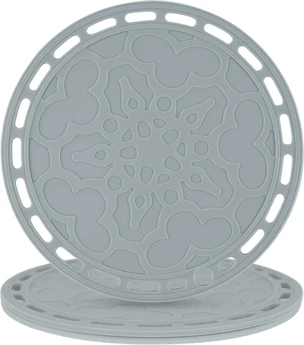 Miniatura 10 de Salvamanteles de silicona grandes y redondos de silicona para platos calientes y ollas calientes, almohadillas calientes para encimeras, mesas