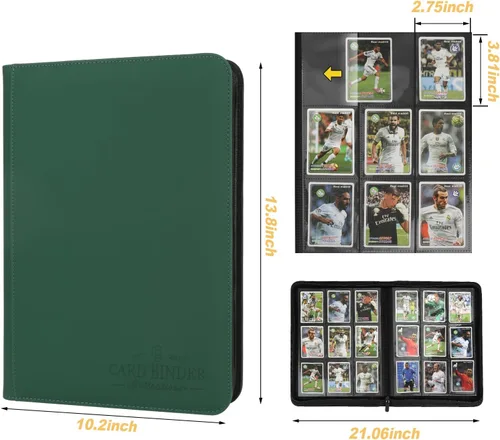 Miniatura 4 de Carpeta de tarjetas intercambiables, carpeta de álbum de colección de tarjetas con 540 bolsillos laterales de carga, carpeta de álbum de 9 bolsillos