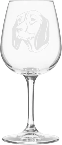 Miniatura 256 de Copa de vino de 12.75 onzas con diseño de perro grabado