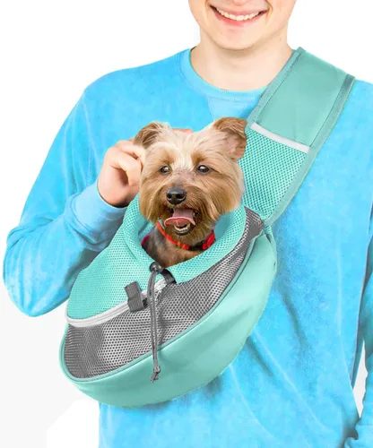 Miniatura 10 de Cuddlissimo! Bolsa de transporte para mascotas – Bolsa de transporte para perros pequeños, cachorros y gatos, para perros, perritos, Yorkie, Azul