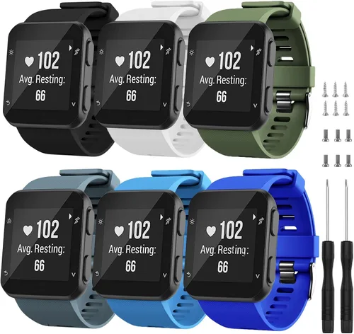 Miniatura 39 de GVFM banda compatible con Garmin Forerunner 35, silicona suave correa de repuesto para reloj inteligente Garmin Forerunner 35, se ajusta a muñeca