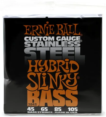 Miniatura 5 de Ernie Ball Extra Slinky - Cuerdas para bajo de acero inoxidable, calibre 40-95 (P02845)