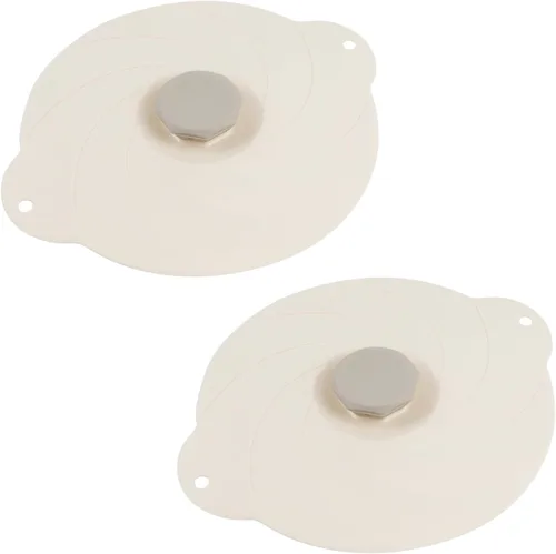 Miniatura 6 de Paquete de 2 tapas de silicona para tazones de microondas, tapas universales de silicona de 6 pulgadas, tapa reutilizable resistente al calor