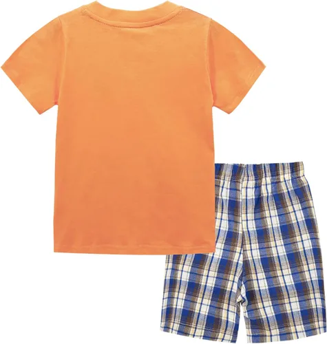 Miniatura 2 de Conjunto de ropa de algodón para niños pequeños y niñas de manga corta camiseta y pantalones cortos