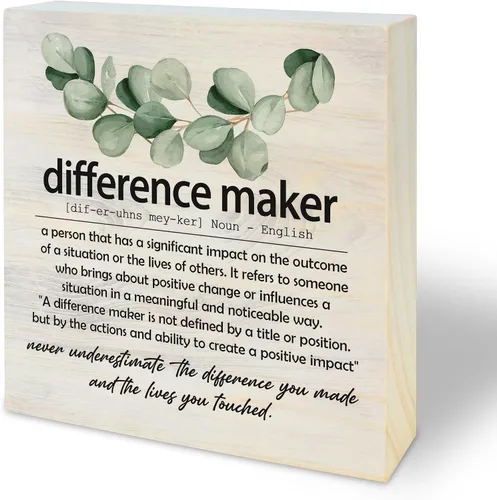 Miniatura 9 de Letrero motivacional de madera, con texto en inglés «A Beautiful Day Begin With A Beautiful Mindset», decoración de mesa de escritorio, regalos