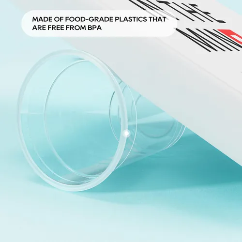 Miniatura 3 de Paquete de 100 vasos de plástico transparente de 16 onzas, vasos para bebidas frías para fiestas, vasos desechables transparentes para frutas