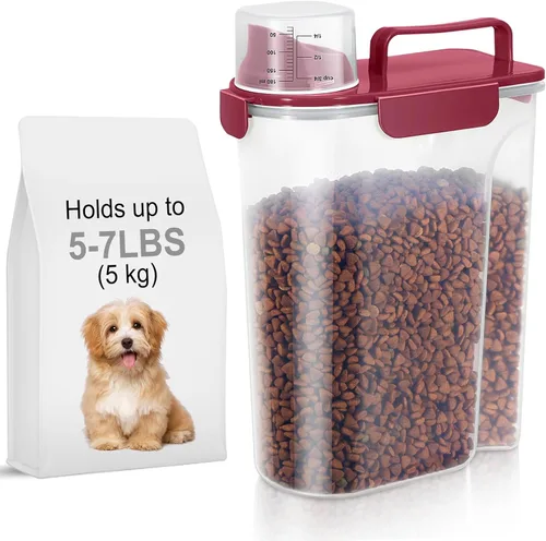 Miniatura 13 de LEAWALK Recipiente de almacenamiento de alimentos para perros, boquilla grande mejorada sin BPA, contenedores de plástico de almacenamiento