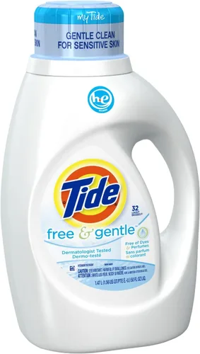 Miniatura 12 de Tide Free & Gentle - Detergente líquido suave para ropa, 64 cargas