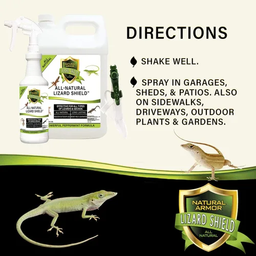 Miniatura 6 de Natural Armor - Repelente en aerosol para lagartos y gecos con potente formulación de menta. Repele todos los tipos de lagartos y gecos y funciona