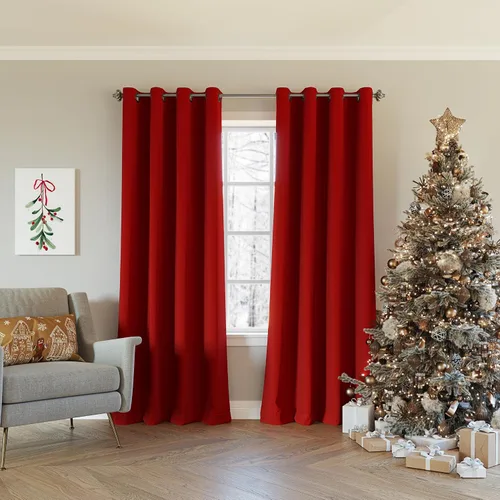 Miniatura 38 de Sun Zero Nordic - Juego de 2 paneles de cortinas con ojales de grado teatral extremo 100% opacas, 104" x 96" (2* 52" x 96"), cortinas opacas blanco