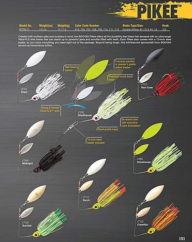 Miniatura 2 de BOOYAH - Señuelo de pesca Pikee Spinner-Bait para lucio y almizcle, 1/2 onza