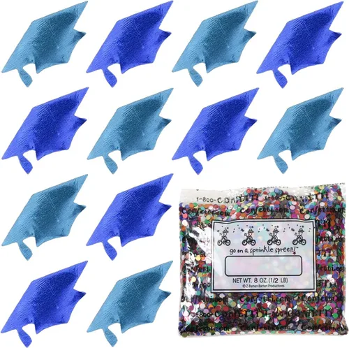 Miniatura 175 de Confetti Grad Cap Negro, Azul Marino Combo - 2 bolsas de media onza (1 oz)