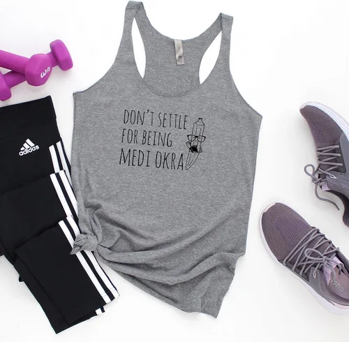 Miniatura 40 de Women's Graphic Racerback Tank Top, Gift for Her, Shirts with Sayings, Yoga Tee, Food
