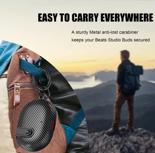 Miniatura 5 de Funda para Beats Studio Buds/Studio Buds Plus 2021/2023 con clip de cierre para hombres, GARTOO con kit de limpieza, funda protectora y lápiz