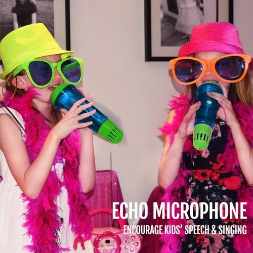 Miniatura 2 de Novelty Place Micrófono Echo para Niños y Pequeñitos - Micrófono de Karaoke Mágico sin Batería, Amplificador de Voz, Juguete Retro para Cantar, Azul