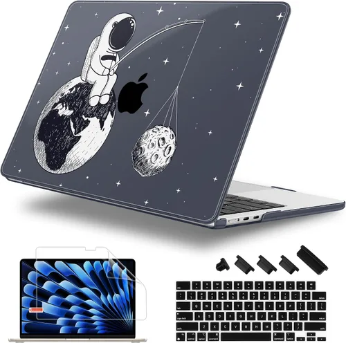 Miniatura 16 de Funda para MacBook Air 2026/2025/2024/2023 de 15 pulgadas M5 A3448/M4 A3241/M3 A3114/M2 A2941, elegante funda protectora rígida para MacBook Air
