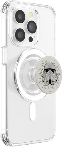 Miniatura 3 de Star Wars Casco Storm Trooper Line Art PopSockets MagSafe PopGrip para iPhone