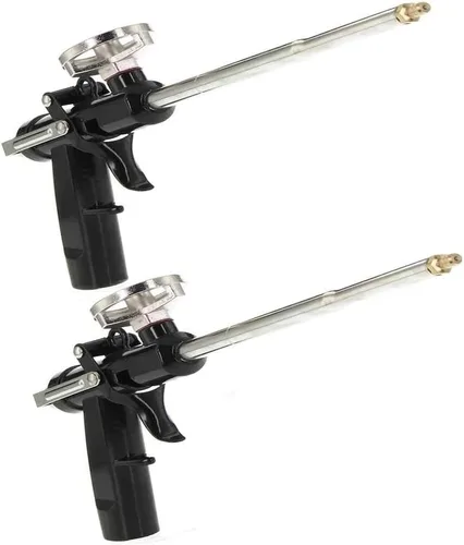 Paquete de 2 pistolas de calafateo expandibles de poliuretano Pistola de espuma para calafatear de aluminio, pulverizador de espuma de grado PU,