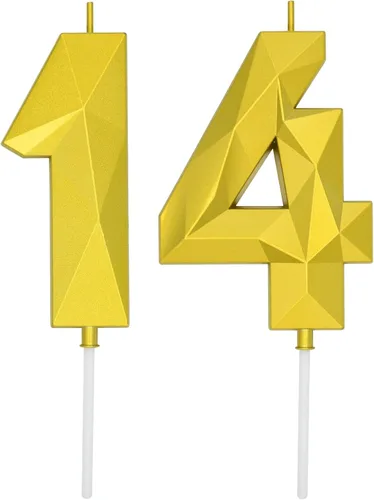 Miniatura 244 de DERVENTA Velas de cumpleaños con números grandes, 3D, color rosa, 3.7 pulgadas, decoración para tartas de fiesta, 1 pieza (número 3 rosa)