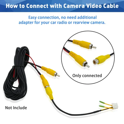 Miniatura 4 de Android Car Stereo Radio RCA Plug 10 Pin Radio Backup Cámara RCA Adaptador de cableado Cable conector