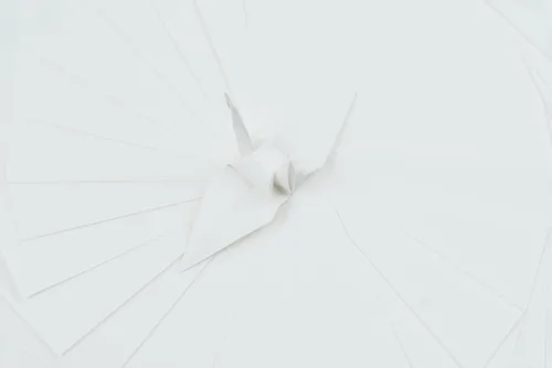 Miniatura 2 de Paquete de 100 hojas de papel de origami, doble cara, color marfil, 6 x 6 pulgadas, cuadrados de papel para plegar, manualidades de papel, grúa