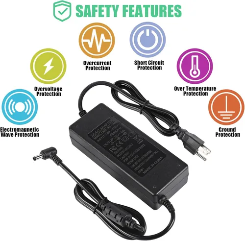 Miniatura 4 de Adaptador de fuente de alimentación de 24V 6A, adaptador de corriente CA 100-240V a CC 24 voltios 6 amperios 144W con conector de salida de 5,5 mm x