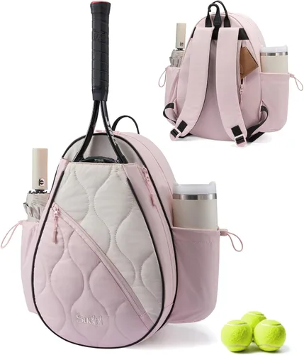 Miniatura 7 de Mochila de tenis Sucipi para mujeres y hombres, mochila para raquetas de tenis resistente al agua y lavable a máquina, bolsa deportiva ligera