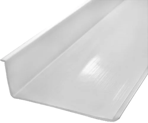 Miniatura 2 de Beam Lighting - Repuesto de cubierta de luz para debajo del gabinete, difusor acrílico acanalado blanco (forma de L, 18 pulgadas)