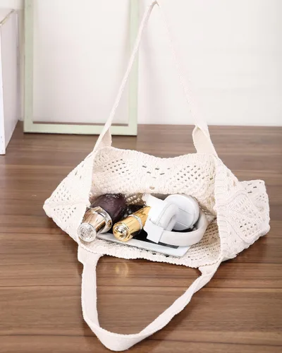 Miniatura 7 de Bolsas de ganchillo para mujer, bolsa de mano de playa de verano, bolsa de hombro de gran capacidad, bolsa de hobo estética, bolsa de punto, bolsa