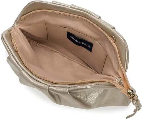 Miniatura 4 de CHARMING TAILOR Bolso tipo sobre elegante de cuero vegano suave con pliegues de PU para mujer