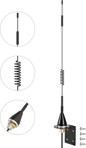 Miniatura 6 de Bingfu Antena macho 4G LTE 7dBi RP-SMA para exteriores, soporte fijo para montaje en pared, compatible con 4G LTE, router inalámbrico, cámara