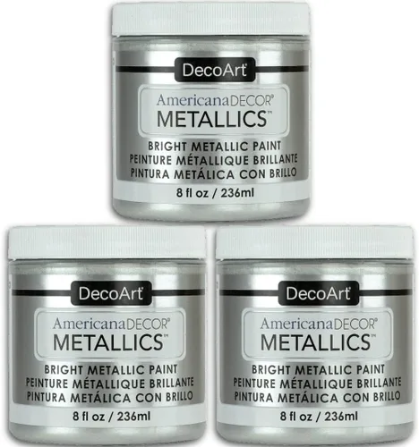Miniatura 29 de DecoArt Americana Decor Metallics - Pintura metálica de oro de 24 quilates, paquete de 3 (8 onzas líquidas), pinturas metálicas de bricolaje