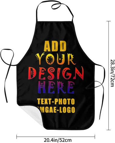 Miniatura 2 de Delantal personalizado personalizado para mujeres y hombres, delantales de cocina para cocinero, nombre personalizado, texto, logotipo, imagen