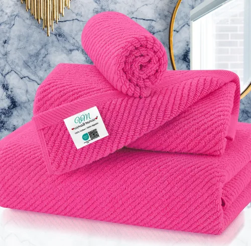 Miniatura 101 de VOOVA & MOVAS Toallas de baño amarillas – 100% algodón Secado rápido Peso Gruesas Suave, juego de 6 toallas de baño, 2 toallas grandes de 30
