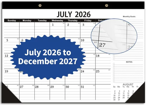 Calendario de escritorio 2025-2026, de julio de 2025 a diciembre de 2026, calendario de escritorio 2025-2026 con lista de tareas, calendario 2025 de