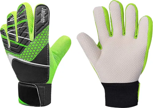 Miniatura 8 de Jalunth Guantes de Portero de Fútbol para Niños y Jóvenes, Guantes de Guardameta Jugador de Campo para Niños y Niñas, Palma de Látex Antideslizante