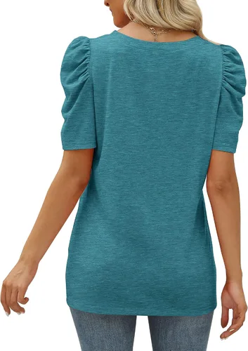 Miniatura 4 de Camisetas de verano para mujer, estilo casual, holgadas, color negro, manga corta