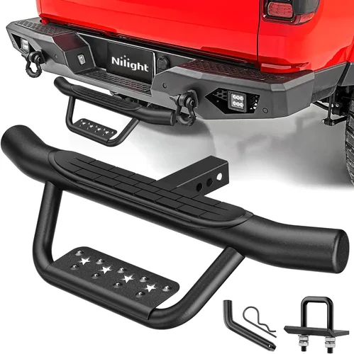 Miniatura 10 de Nilight Escalón de Enganche con Receptor de Enganche de 2" Protector de Parachoques Trasero de 11.9 Pulgadas con Clip de Pasador de Enganche de 5/8