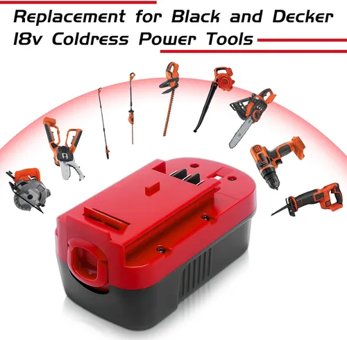 Miniatura 6 de Paquete de 2 baterías de repuesto de 4.5 Ah Ni-Mh de 18 voltios para Black and Decker de 18 V, compatible con Black and Decker HPB18 HPB18-OPE