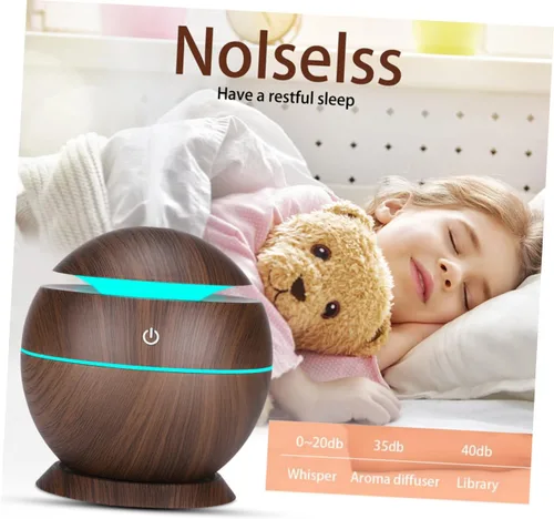 Miniatura 4 de Mini humidificador de aire USB con iluminación silencioso difusor de aroma para oficina en casa coche prevenir la piel seca invierno diseño de grano