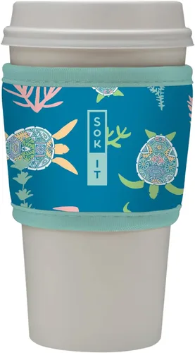 Miniatura 26 de Sok It HotSok Coffee & Tea - Funda de neopreno con aislamiento reutilizable (floral abstracto)
