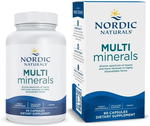Nordic Naturals Multi minerales, sin sabor, 90 cápsulas, 11 minerales esenciales, salud y bienestar óptimos, certificado vegano, sin OMG, 30