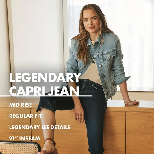 Miniatura 6 de Lee Legendary - Jeans capri de tiro medio de 21 pulgadas para mujer
